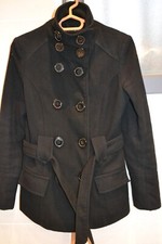 caban femme, noir, ceinturé,automne/hiver, taille M, très bon état