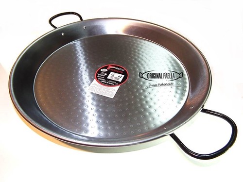 Poele paella acier poli - a,