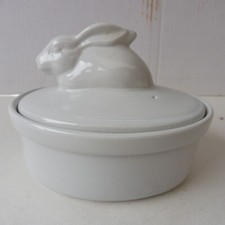 TERRINE A PATE CERAMIQUE LAPIN LIEVRE 13,5 x 11 x 10