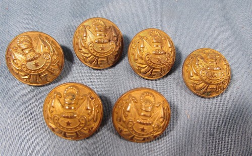 Boutons dorés officier - 6,