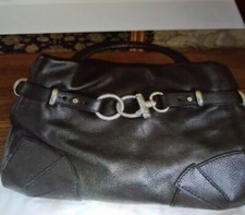 Très beau sac a main sonia Rykiel Paris cuir souple noir argent Très beau cadeau