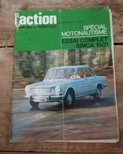 L'ACTION AUTOMOBILE 77 Janvier 67 Spécial Motonautisme  Essai Complet Simca 1501