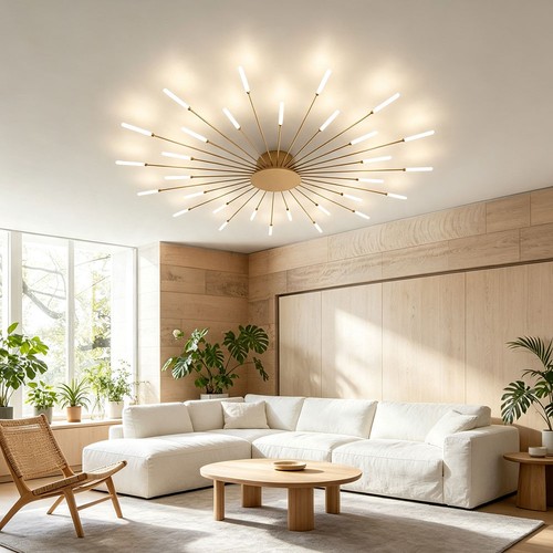 Lustre plafond rayonnant - plafond, 128cm