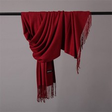 Echarpe étole, châle rouge