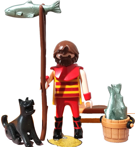 Playmobil figurine pêcheur - figurine,