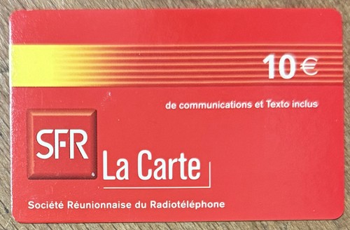 Réunion sfr carte 10 - rÉunion, 10€