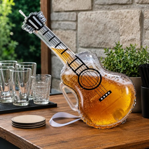 Gourde guitare transparente - gourde,