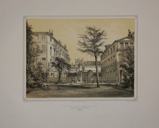 Hastrel: Hôtel De La Famille Clarke Feltre (Vénétie). Lithographie Teintée 1850