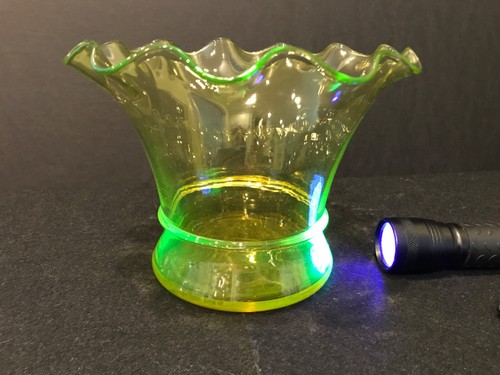 Bohemian style vaseline glass - bohemian,