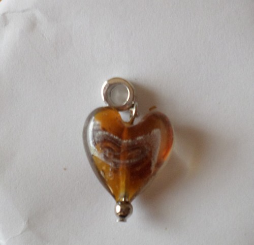 Pendentif coeur murano - coeur,