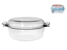 Casserole ronde verre - verre, avec