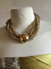 Collier 5 rangs perles de