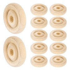 Roues En Bois Plates 1" dia 1/4" épaisseur 1/4" trou 12pcs