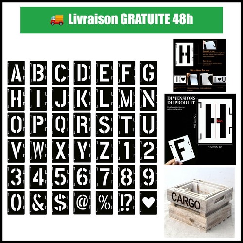 Pochoirs lettres chiffres - , 42