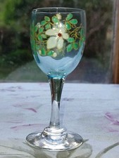 ANCIEN VERRE À LIQUEUR ÉMAILLÉ ART NOUVEAU LEGRAS N° 3 BLEU TURQUOISE