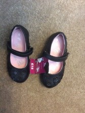 Chaussure fille cuir noir avec