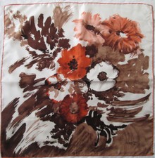 -Superbe foulard JACQUES ESTEREL  soie   TBEG vintage scarf 76 x 76 cm