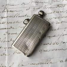 Briquet Pyrogène Ancien XIXè Argent Massif French Victorian Silver Pyrogen Vesta