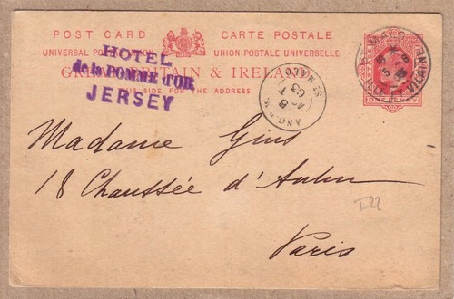 Jersey carte entier postal - entier,