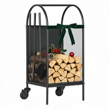 Outsunny Range-bûches porte