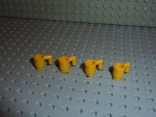 4 x LEGO Yellow Minifig Cup