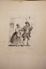 GRANDE LITHO XIX COSTUME FEMME