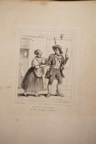 Grande litho xix costume femme - xix,