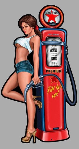Pinup garage gasoline hot - gasoline,