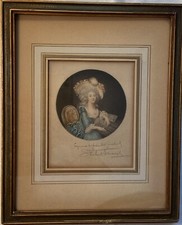 AQUATINTE par S.ARLENT EDWARDS FEMME AU CLAVECIN SIGNEE AU CRAYON 