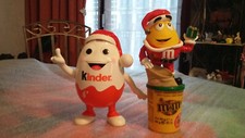 Distributeur MM'S Père Noël Bonbon Chocolat Cacahuète M&M's & Tirelire KINDER