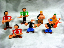 LOT ANCIENNE FIGURINE DESSIN ANIME POPEYE OLIVE PERSONNAGE MINIATURE JOUET TOY