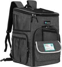 Airline-Approved Dog & Cat Backpack Carrier for Travel, Hiking, Max 18 lbs