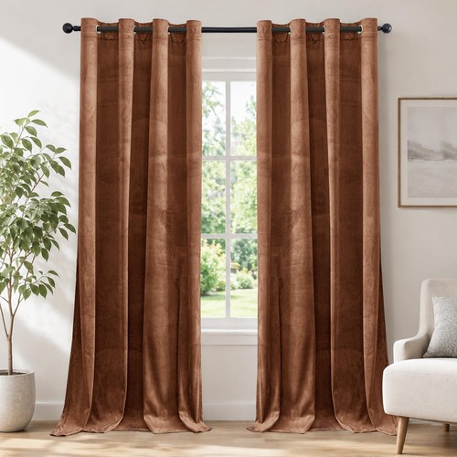 Rideau occultant velours lot - velours,