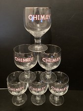 Lot de 6 verres à bière CHIMAY  Vintage Bistrot collection café