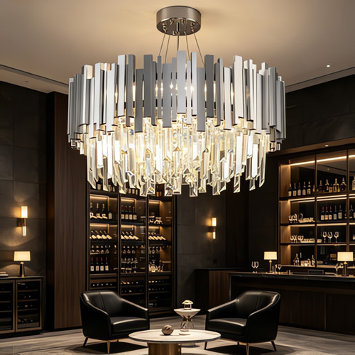 Lustre cristal plafonnier - lustre, en