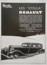 Publicité de presse 1932  Automobile RENAULT LES STELLA  Noël & Pendule ATMOS 