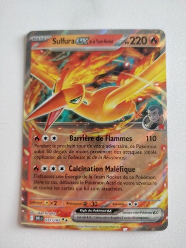 Carte pokémon sulfura de - pokémon, ex