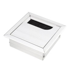 Cable Trou Couverture, 69mmx69mm Aluminium Alliage Fil Organiser (Argenté)
