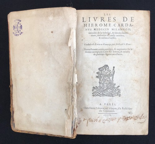 Les livres jérôme cardan - livres, de
