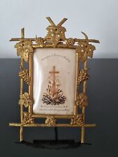 Cadre Ancien en Laiton Doré