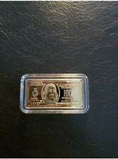 Coin Dollar Bar Ounce 100 Mill 999 Fine Gold Plated Coin