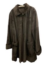 Manteau fourrure Zamir NY marron raton laveur souple vintage années 80
