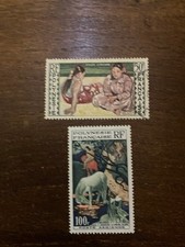 POLYNESIE POSTE AERIENNE N°2 OBL ET N°3 NEUF X TB COTE 24€