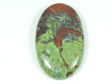 Cabochon en forme ovale de jaspe dragon naturel 22 x 47 x 07 mm pierre précie...