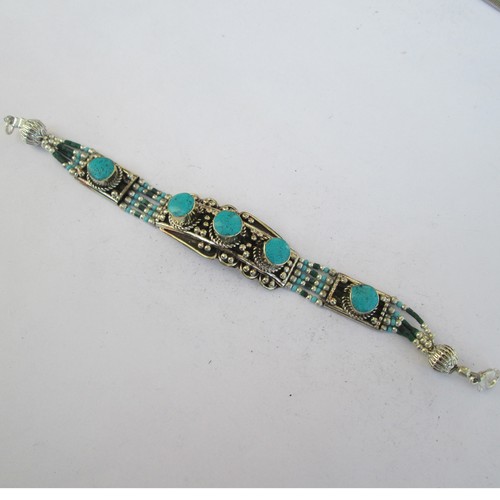 Bracelet turquoise véritable - bracelet,