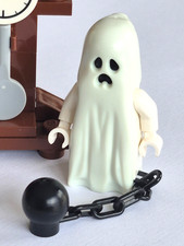 RARE MINIFIGURE LEGO MONSTER FIGHTERS GEN044 FANTOME PHOSPHORESCENT + HORLOGE