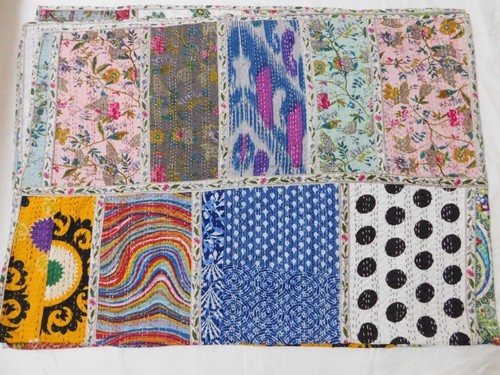 Couverture coton patchwork - en,