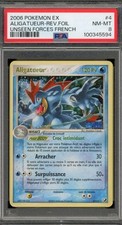 Carte Pokémon Aligatueur 4/115 Reverse- Ex Forces Cachées (2006) - FR - PSA 8