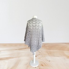 Grand châle Gris laine mohair