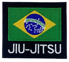 Patch de drapeau kimono BJJ Gi Brésilien Jiu Jitsu (3,5") fer / couture